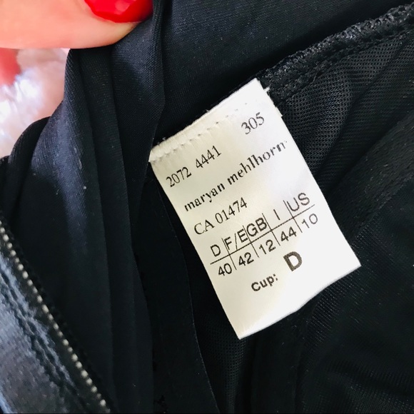 Maryan Melhorn Black Striped One Piece - Picture 6 of 6